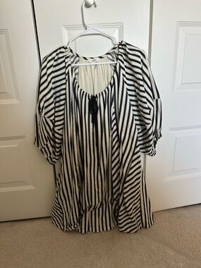 Black & White Striped Mini Dress